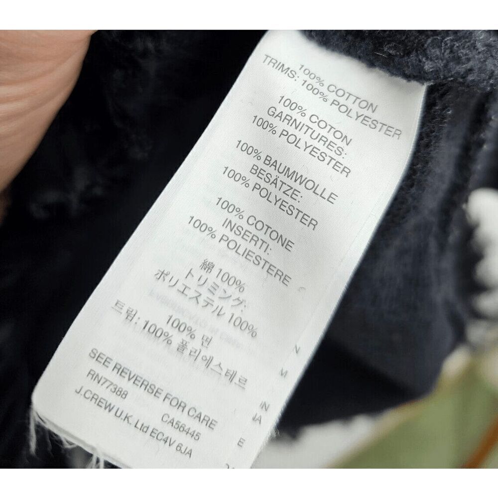 J. Crew Black‎ Long Sleeve Sweater Top Pleated Ruffle Hem Womens Small - Picture 4 of 5